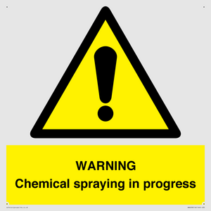 WARNING Chemical spraying in progress